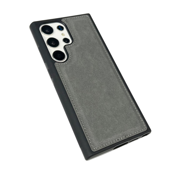For Samsung Galaxy S25+ 5G Cowhide Texture Back Cover Phone Case(Grey)