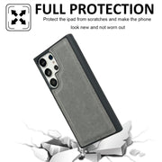 For Samsung Galaxy S25+ 5G Cowhide Texture Back Cover Phone Case(Grey)