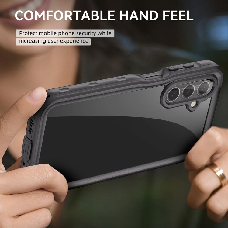 For Samsung Galaxy A16 5G / 4G RedPepper IP68 Water-resistant PC Hybrid TPU Phone Case(Black)