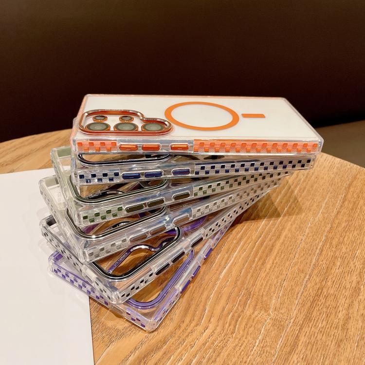 For Samsung Galaxy S25 5G Transparent MagSafe Phone Case with Lens Film(Purple) - free shipping - PMC Jewellery - Order now!