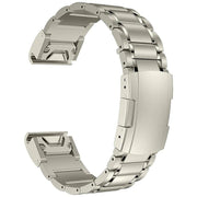 For Garmin 26mm Five-beads Titanium Alloy Push Buckle Metal Quick Release Watch Band(Titanium Color)