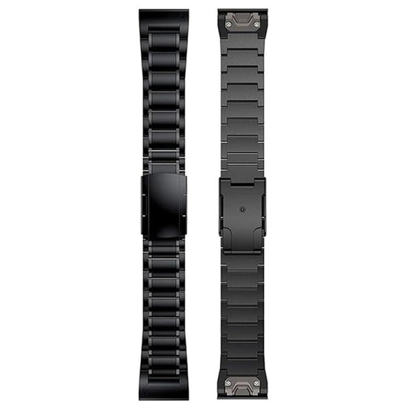 For Garmin 22mm Five-beads Titanium Alloy Push Buckle Metal Quick Release Watch Band(Titanium Color)