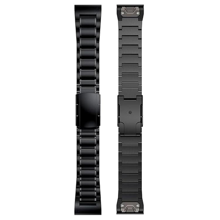 For Garmin 22mm Five-beads Titanium Alloy Push Buckle Metal Quick Release Watch Band(Grey)