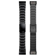 For Garmin 22mm Five-beads Titanium Alloy Push Buckle Metal Quick Release Watch Band(Black)