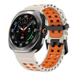 For Samsung Galaxy Watch Ultra 47mm Ocean Two Color Dual-Row Hole Silicone Watch Band(Starlight Orange) - free shipping - PMc TechLife - Order now!