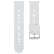19mm Solid Color Steel Buckle Silicone Watch Band(Starlight)