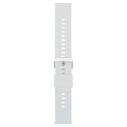19mm Solid Color Steel Buckle Silicone Watch Band(Starlight)