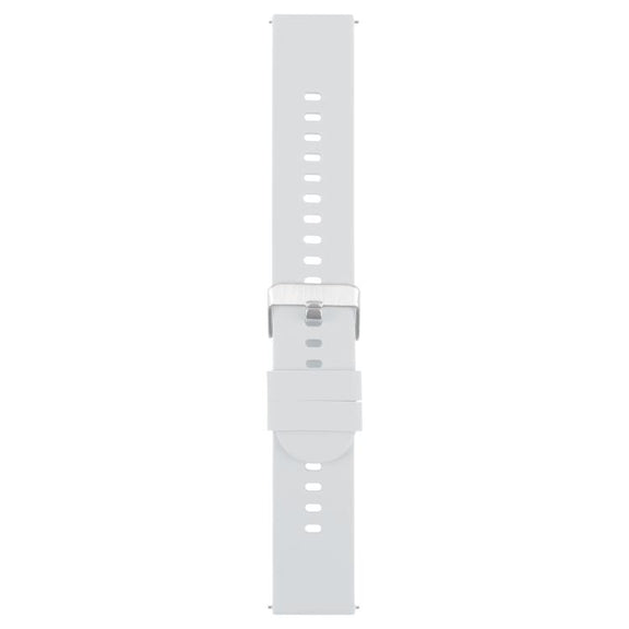 19mm Solid Color Steel Buckle Silicone Watch Band(Starlight)