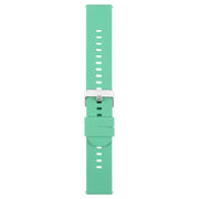 20mm Solid Color Steel Buckle Silicone Watch Band(Grass Green)