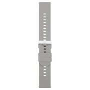 22mm Solid Color Steel Buckle Silicone Watch Band(Grey)