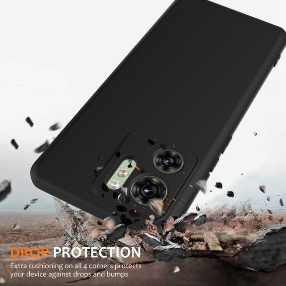 For Motorola Edge 40 Shockproof Silicone Magsafe Phone Case(Black)