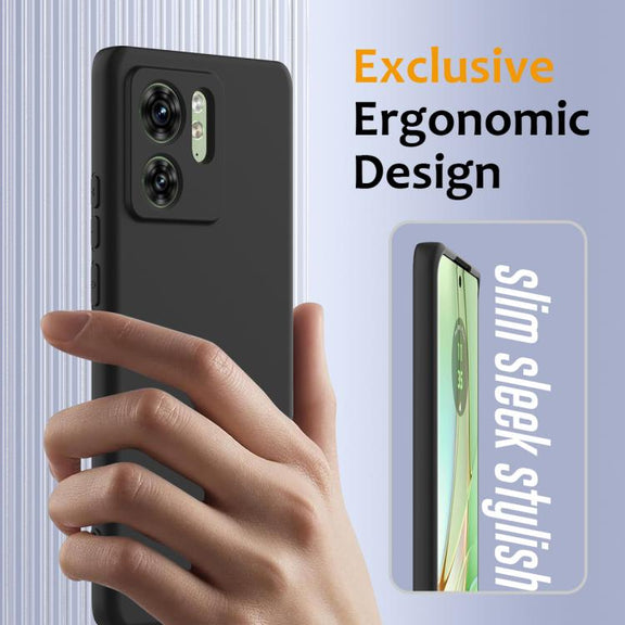 For Motorola Edge 40 Shockproof Silicone Magsafe Phone Case(Black)