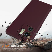 For Motorola Edge 40 Shockproof Silicone Magsafe Phone Case(Plum Color)