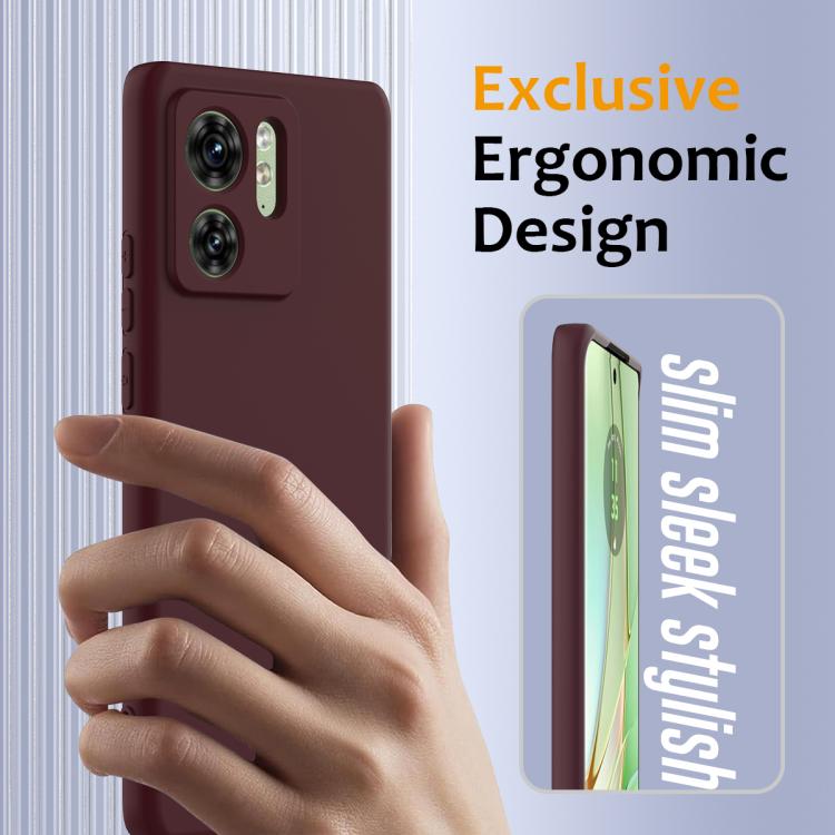 For Motorola Edge 40 Shockproof Silicone Magsafe Phone Case(Plum Color)