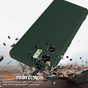 For Motorola Edge 40 Shockproof Silicone Magsafe Phone Case(Dark Green)