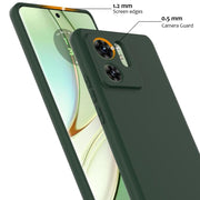 For Motorola Edge 40 Shockproof Silicone Magsafe Phone Case(Dark Green)