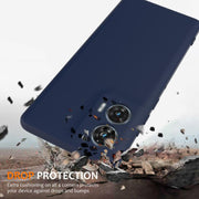 For Motorola Edge 50 Fusion Shockproof Silicone Magsafe Phone Case(Navy Blue)