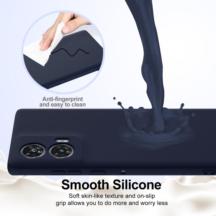 For Motorola Edge 50 Fusion Shockproof Silicone Magsafe Phone Case(Navy Blue)