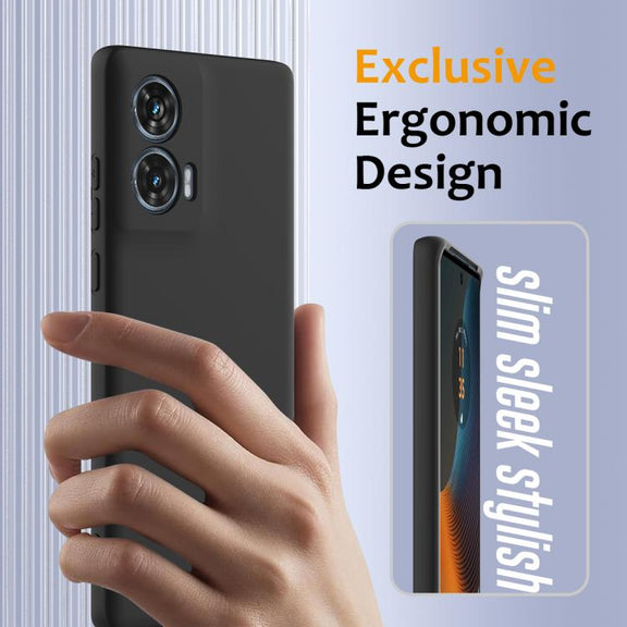 For Motorola Edge 50 Fusion Shockproof Silicone Magsafe Phone Case(Black)