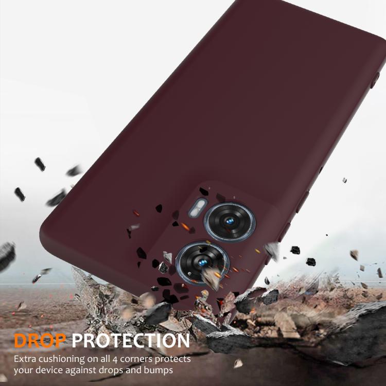 For Motorola Edge 50 Fusion Shockproof Silicone Magsafe Phone Case(Plum Color)