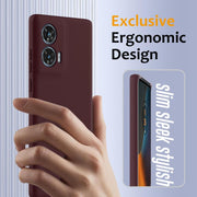For Motorola Edge 50 Fusion Shockproof Silicone Magsafe Phone Case(Plum Color)