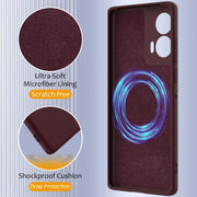 For Motorola Edge 50 Fusion Shockproof Silicone Magsafe Phone Case(Plum Color)