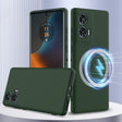 For Motorola Edge 50 Fusion Shockproof Silicone Magsafe Phone Case(Dark Green) - free shipping - PMC TechLife - Order now!