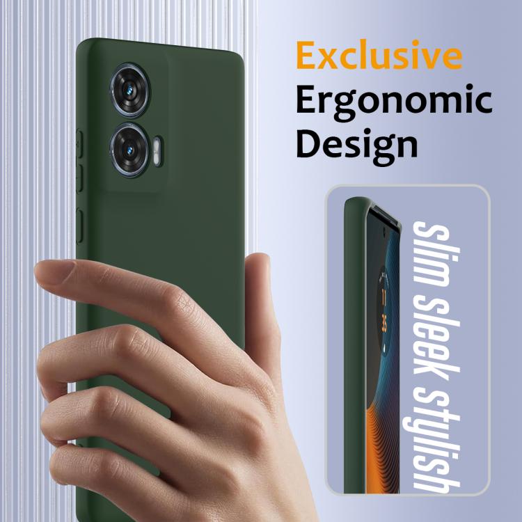For Motorola Edge 50 Fusion Shockproof Silicone Magsafe Phone Case(Dark Green)