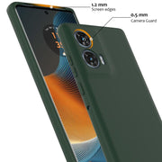 For Motorola Edge 50 Fusion Shockproof Silicone Magsafe Phone Case(Dark Green)