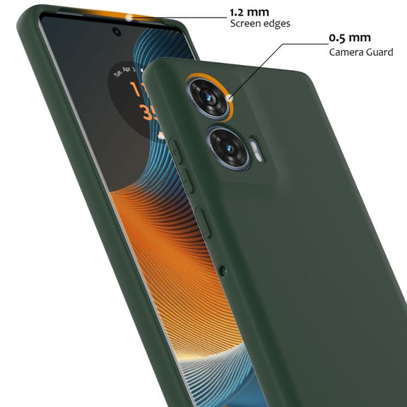 For Motorola Edge 50 Fusion Shockproof Silicone Magsafe Phone Case(Dark Green)