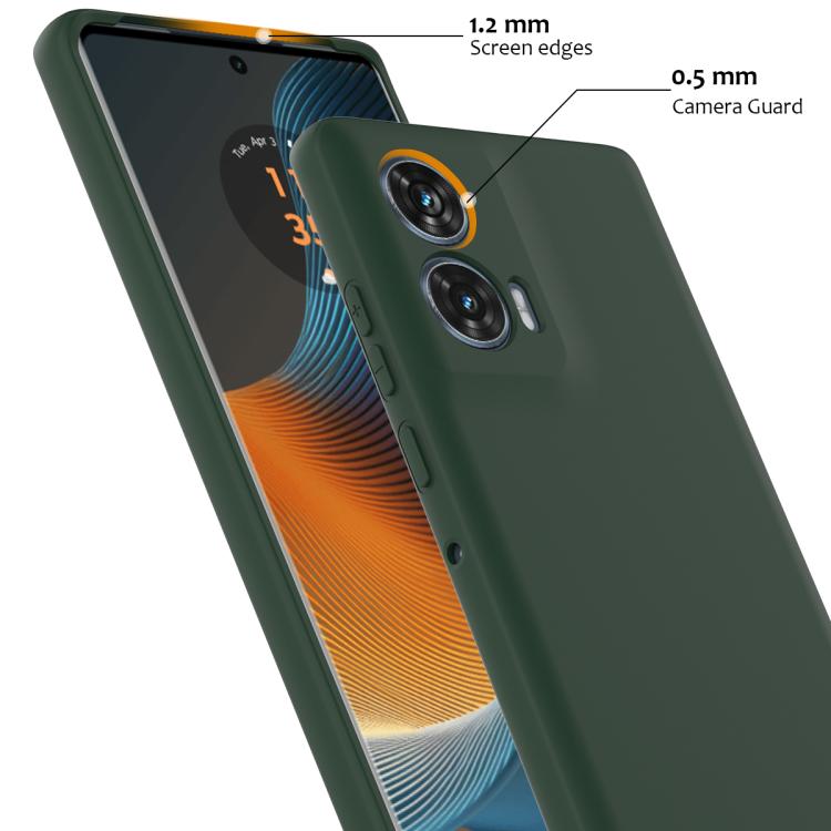 For Motorola Edge 50 Fusion Shockproof Silicone Magsafe Phone Case(Dark Green)