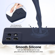 For Motorola Edge 50 Pro Shockproof Silicone Magsafe Phone Case(Navy Blue)