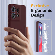For Motorola Edge 50 Pro Shockproof Silicone Magsafe Phone Case(Plum Color)