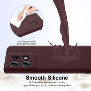 For Motorola Edge 50 Pro Shockproof Silicone Magsafe Phone Case(Plum Color)