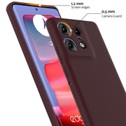 For Motorola Edge 50 Pro Shockproof Silicone Magsafe Phone Case(Plum Color)