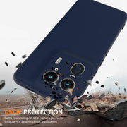 For Motorola Edge 50 Ultra Shockproof Silicone Magsafe Phone Case(Navy Blue)