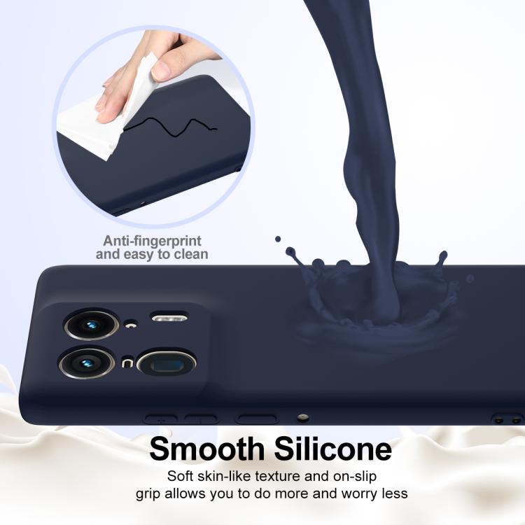 For Motorola Edge 50 Ultra Shockproof Silicone Magsafe Phone Case(Navy Blue)