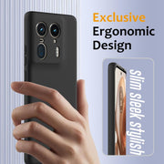For Motorola Edge 50 Ultra Shockproof Silicone Magsafe Phone Case(Black)