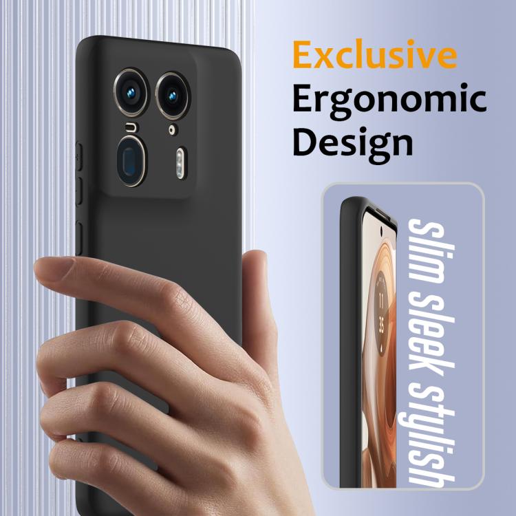 For Motorola Edge 50 Ultra Shockproof Silicone Magsafe Phone Case(Black)