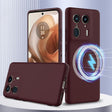 For Motorola Edge 50 Ultra Shockproof Silicone Magsafe Phone Case(Plum Color) - free shipping - PMC TechLife - Order now!