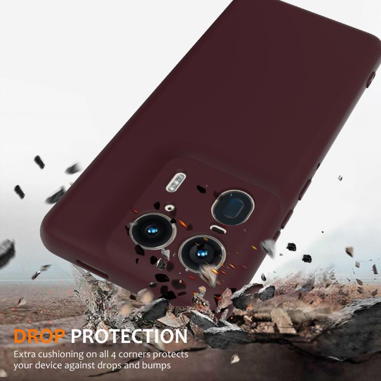 For Motorola Edge 50 Ultra Shockproof Silicone Magsafe Phone Case(Plum Color)