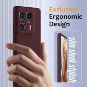 For Motorola Edge 50 Ultra Shockproof Silicone Magsafe Phone Case(Plum Color)
