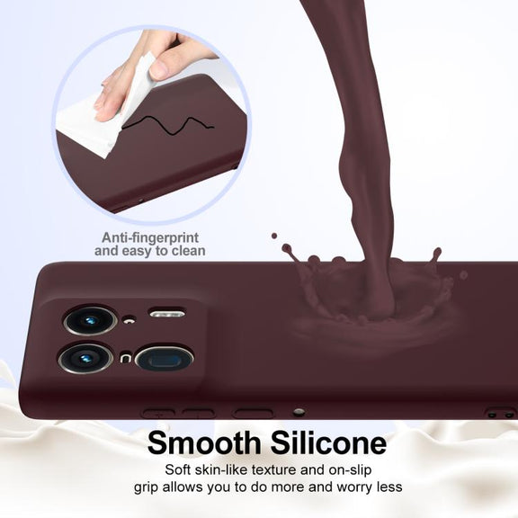 For Motorola Edge 50 Ultra Shockproof Silicone Magsafe Phone Case(Plum Color)