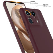 For Motorola Edge 50 Ultra Shockproof Silicone Magsafe Phone Case(Plum Color)