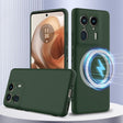 For Motorola Edge 50 Ultra Shockproof Silicone Magsafe Phone Case(Dark Green) - free shipping - PMC TechLife - Order now!