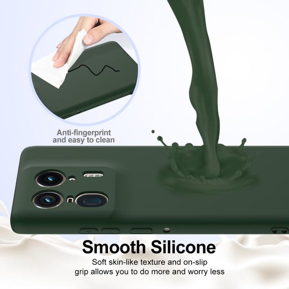 For Motorola Edge 50 Ultra Shockproof Silicone Magsafe Phone Case(Dark Green)