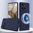 For Motorola Edge 50 5G Shockproof Silicone Magsafe Phone Case(Navy Blue) - free shipping - PMC TechLife - Order now!