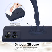 For Motorola Edge 50 5G Shockproof Silicone Magsafe Phone Case(Navy Blue)