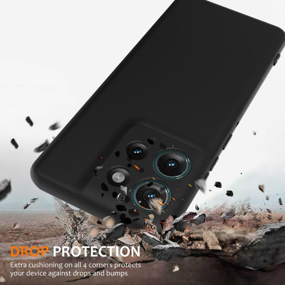 For Motorola Edge 50 5G Shockproof Silicone Magsafe Phone Case(Black)