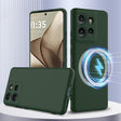 For Motorola Edge 50 5G Shockproof Silicone Magsafe Phone Case(Dark Green) - free shipping - PMC TechLife - Order now!